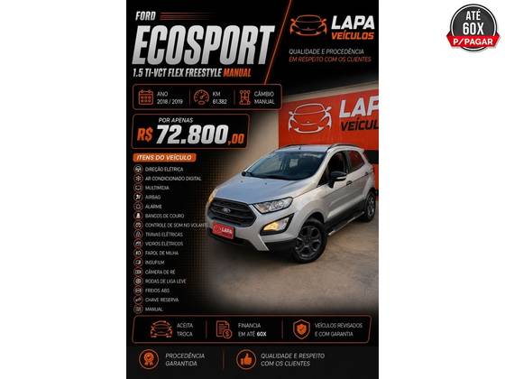 FORD ECOSPORT 1.5 TI-VCT FLEX FREESTYLE MANUAL FORD ECOSPORT 1.5 TI-VCT FLEX FREESTYLE MANUAL
